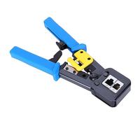 Spacnana Pince à Sertir Réseau 45, Outil de Sertissage de Câble en Acier pour Connecteurs 4P 6P 8P, Outil Manuel de 220 Mm avec Poignée en PP, Coupe de Fil et Sertissage pour les Techniciens de
