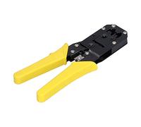 Spacnana Pince à Sertir Réseau RJ45 RJ11, Acier à Haute Teneur en | Dénudage de précision pour câbles Ethernet, mâchoire traitée thermiquement, mécanisme à ressort à cliquet, maintenance
