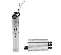 Spacnana Pompe à Vis Submersible Solaire DC 24 V avec Contrôleur MPPT pour Système de Pompage D'eau à Panneau Solaire, Moteur Automatique sans Balais en Acier Inoxydable, Large Tension 18 (NS242T-40)