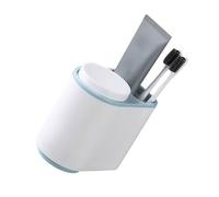 Spacnana Porte-Gobelet de Brosse à Dents Magnétique Suspendu avec Trou de Vidange, Gobelet de Gargarisme Résistant et Support pour Salle de Bain Organisée, Organisateur de Brosse à Dents à Aimant