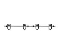Spacnana Quincaillerie pour Porte de Grange Coulissante 3 Mètres Double | Kit de rail à roulettes mural, roulement silencieux, résistant à la rouille, pour placard, buanderie, salle de bain,