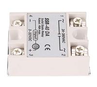 Spacnana Relais Statique monophasé DC-AC 40A, Entrée 3-32V DC, Sortie | Commutation sans étincelle, Haute Vitesse, Silencieux, Anti-vibration, Longue Durée de Vie, Taille Compacte, pour
