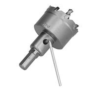 Spacnana Scie Cloche à Dents en Carbure, Coupe-trou à Pointe en Carbure, Foret TCT de 42 Mm pour Plaque Métallique en Acier Inoxydable, Matériau en pour Aluminium, Fer, Cuivre, Pièces Moulées et