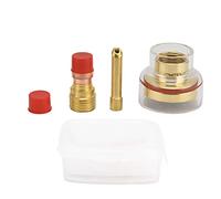 Spacnana TIG Soudage Lentille de Gaz Kit de Collet, Laiton 2.4mm Buse en | Compatibilité de la torche WP-17/18/26, corps de mandrin résistant à l\'oxydation, moulage monobloc sans bavure, chemin