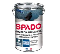 SPADO - Goudron Bitumineux - Protection de surfaces spéciales - 100% d'étanchéité - 4L - Fabrication française