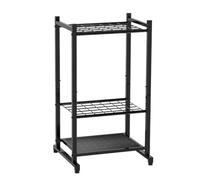 Spalivivre Organiseur de outils de jardin pour jusqu'à 35 outils, étagère à outils robuste en acier pour garage et abri de jardin, porte-balai stable pour serpillères, râteaux et pelles, noir