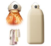 Spalivivre Sèche-Linge Portable Pliable, Mini Séchoir Électrique avec Minuterie 6H, Séchage Rapide PTC, Lumière Bleue Antibactérienne, pour Appartement Voyage Camping, Beige