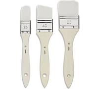 Spalters - Pinceaux plats - 3 formes et tailles - Gesso - Vernis - Fibres nylon blanc - Pébéo