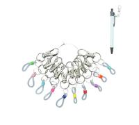 spansee Lot de 10 clips porte-stylo, convertisseur de stylo, porte-stylo, porte-badge, porte-badge, clips pour stylo avec fermoir mousqueton, accessoires pour bobine de badge (stylo non inclus)