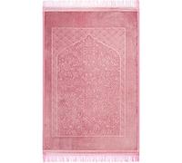 Spar-Home Tapis de Prière Doux et Épais pour Femmes, Adultes et Enfants - Idéal pour Salah ou Comme Tapis de Bain (Rose)