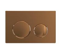 SPARES2GO Kit de plaque de chasse d'eau de luxe pour chasse d'eau encastrée et cadre mural (cuivre brossé, 245 mm x 165 mm)