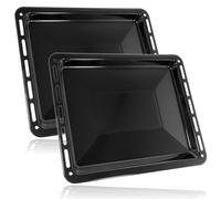 SPARES2GO Lot de 2 plats à rôtir compatibles avec les cuisinières De Dietrich 455 mm x 370 mm