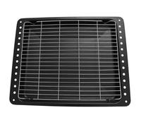 SPARES2GO Plateau de four de rechange pour grille d'égouttement (460 mm x 366 mm x 43 mm) + grille d'insertion