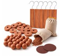 SPARIL Anti Mites Textiles Vêtements Bois de Cèdre Boules Penderie 47pcs | Naturel, sans naphtaline, parfum agréable, longue durée | Armoire, tiroirs, placard | Pulls, manteaux, vestes, robes, chemise