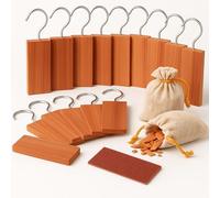 SPARIL Anti Mites Textiles Vêtements Bois de Cèdre Penderie Armoire 17pcs | Naturel, sans naphtaline, parfum agréable, longue durée | Crochet inclus | Pulls, manteaux, vestes, robes, chemises, placard