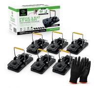 SPARIL Piège à Rat et Souris Professionnel Puissant Lot de 6 | Tapette à ressort ultra-puissant, efficace | Gants de protection inclus | Maison, garage, jardin, cave, grenier, extérieur