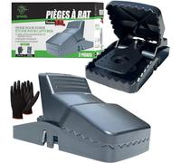 SPARIL Piège à Rat XXL Professionnel Puissant Lot de 2 sans Poison | Réutilisable après capture | Capture nette et immédiate | Intérieur, extérieur, garage, jardin | Convient aux gros rongeurs