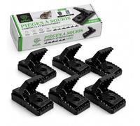 SPARIL Piège à Souris et Mulot Lot de 6 Tapette Ultra Sensible | Déclenche même sur les rongeurs légers | Sans poison | Appâtage sans risque de pincement | Réutilisable, lavable