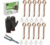 SPARIL Piège à Taupe et Campagnol Putange sans Poison Lot 10 | Mécanisme à pince efficace, idéal pour la chasse | Gants et clé d'armement inclus | Jardin, pelouse, potager