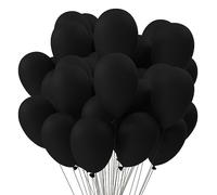 SPARKLERS CLUB Ballon de Baudruche couleur - Lot de 100 Ballons 26cm en Latex 100% BIODÉGRADABLES - Idéal pour évènement, Mariage, Anniversaire, Baptème, Facile à Gonfler (Noir)