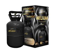 Sparklers Club - Bouteille D'Hélium Jetable 0,40 m3 pour 50 Ballons - Acier Gris Métallisé - Gaz Premium Fabri50 BALLONS