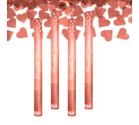 Sparklers Club Canon Confettis C?ur Or Rose 80 cm Papier Lot de 4