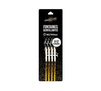 SPARKLERS CLUB Fontaines à Gateaux Scintillantes XXL 24cm - Lot de 12 - durée 90/100 Secondes pour Gateaux et Bouteilles de Champagne, Bougie lumineuse d'ambiance pour anniversaire - Catégorie F1