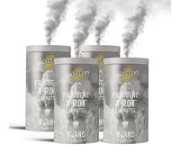 SPARKLERS CLUB Fumigène en Pot 2 MINUTES couleur Blanc - Lot de 4 - Allumage à mèche, durée 120 secondes, fumigene couleur à poser au Sol - fumigene pot au sol Catégorie T1 - LIVRAISON 24/48H