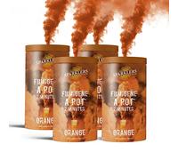 SPARKLERS CLUB Fumigène en Pot 2 MINUTES couleur Orange - Lot de 4 - Allumage à mèche, durée 120 secondes, fumigene couleur à poser au Sol - fumigene pot au sol Catégorie F1 - LIVRAISON 24/48H