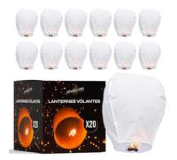 Sparklers Club Lanternes Volantes Papier Blanc 30x45x80 cm Lot de 20