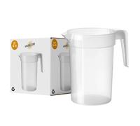 Sparklers Club - Lot de 10 Pichets 1 Litre en Plastique Polypropylène Réutilisable Translucide - Capacité 1,25