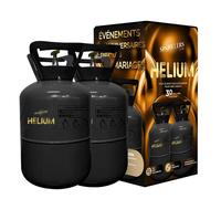 Sparklers Club - Lot de 2 Bouteilles Hélium Jetables 0,40 m3 pour 60 Ballons - Gaz Hélium Pur Fabrication Fran60 BALLONS