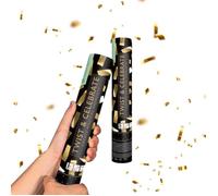 Sparklers Club - Lot de 2 Canons à Confettis C?ur Rouge - 28 cm Portée 5-8 Mètres - Papier - Mariage AnniversaCoeur Rouge2