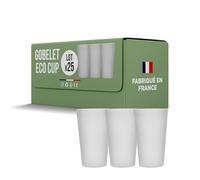 SPARKLERS CLUB - Lot de 200 Gobelets Reutilisables 25cl (33 ras-bord) - Polypropylene (PP) alimentaire rigide - Compatible lave-vaisselle - Fabriques en France - Couleur Rouge