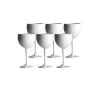 Sparklers Club - Lot de 6 Verres à Piscine Blanc 40 cl - Verre Incassable San Made in France - Prise en Main FBlanc