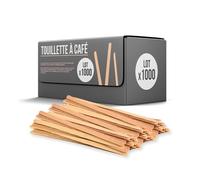 SPARKLERS CLUB Touillette Agitateur à café - Lot de 1000 - Bois Naturel, taille 11x5cm - Mélangeurs Jetables Biodégradables parfaits pour Thé, infusion, Boisson Chaude ou Froide