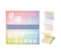 Sparkly Sticky Notes - 100 Sheets Colorful Classroom Glitter Clear Pads