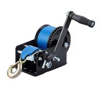 SPARKWHIZ Treuil Manuel de 1451,5 kg avec Sangle en Nylon Bleu Robuste de 10 m - Treuil à manivelle à cliquet bidirectionnel avec Crochet pour remorque, VTT, Bateau