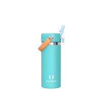 Sparrow Gourde Enfant Isotherme - 500ml - Bouche Large Bouteille Isotherme Avec Paille - Sans BPA Étanche - SwivelSip Gourdes INOX - pour Sport, Bureau, École ou Voyage
