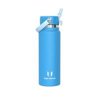 Sparrow Gourde Isotherme - 1L - Bouche Large Bouteille Isotherme Avec Paille - Sans BPA Étanche - SwivelSip Gourdes INOX - pour Sport, Bureau, École ou Voyage