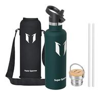 Sparrow Gourde Isotherme 1L - Bouteille - Sport Gourdes INOX avec Paille