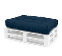 Spatium Coussins pour Palette Euro extérieur et intérieur Amovible taie d'oreiller imperméable Bleu Foncé Siège 120x60x15