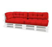 Spatium Coussins pour Palette Euro extérieur et intérieur Amovible taie d'oreiller imperméable Rouge 5-Piece Set