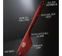 Spatule 2-en-1 avec pince et raclette en silicone résistant à la chaleur