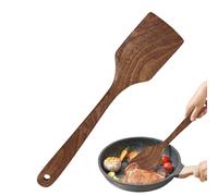 Spatule à bois fabriquée à la main - Spatule de cuisson ergonomique, spatule plate à profil fin, outil de mélange en hêtre massif | Cuisine culinaire, grattoir à fente durable pour poêles