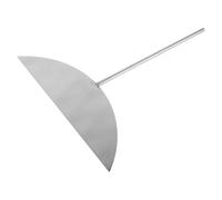 Spatule à Crêpe Demi-cercle en Acier Inoxydable 18cm pour Œufs | Surface Lisse, Répartition Uniforme, Lavage Facile, Couverture Large, Usage Maison la Cuisine, Argenté