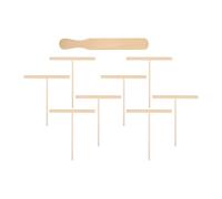 Spatule à Crêpe en Bois pour Crêpière, Kit de Lissage | Cuire Pancakes et Étaler la Pâte, Bois Travaillé Soin, Accessoire Cuisine Pratique