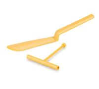 Tescoma Spatule à crêpes avec râteau DELÍCIA – Nylon 210°C 32 cm, Jaune, 2 pièces