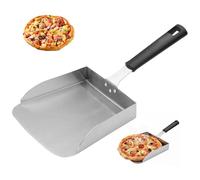 Spatule à cuillère en acier inoxydable, grattoir alimentaire amovible avec poignée résistante à la chaleur pour gril dessus plat