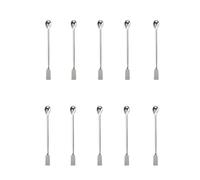 Spatule à double extrémité en acier inoxydable pour laboratoires, cliniques, pharmacies, cosmétiques personnels et cosmétiques 15 cm